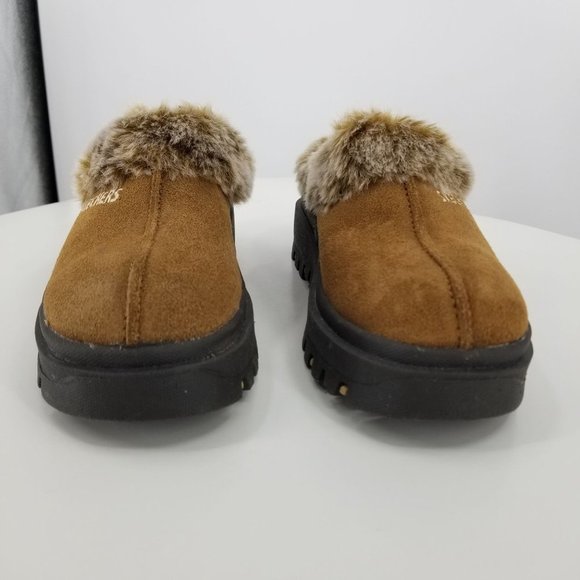 Skechers Women's Tan Fur-Lined Clogs - Picture 6 of 11